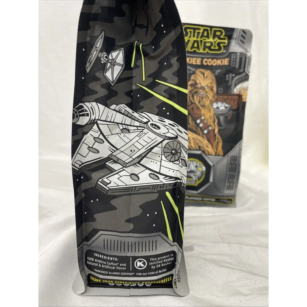Bones Coffee Co Star Wars WOOKIEE COOKIE MEDIUM ROAST Ground 2 Bags 12 Oz Each